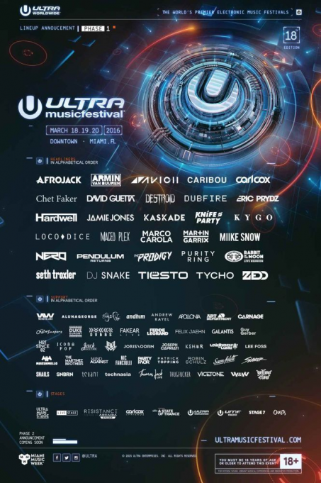 Ultra Music Festival - 3 Day Pass at Bayfront Park Amphitheater
