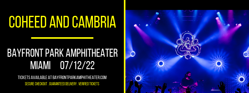 Coheed and Cambria at Bayfront Park Amphitheater tickets Coheed and Cambria at Bayfront Park Amphitheater