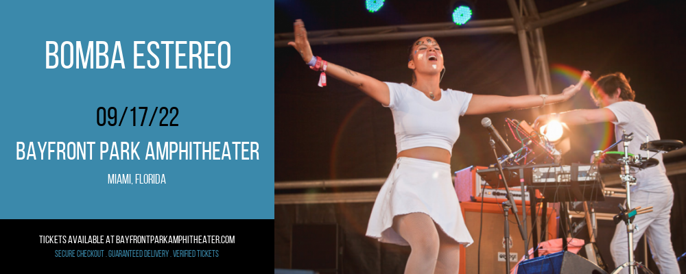 Bomba Estereo at Bayfront Park Amphitheater tickets Bomba Estereo at Bayfront Park Amphitheater