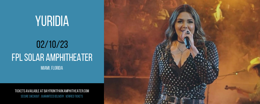 Yuridia at Bayfront Park Amphitheater tickets Yuridia at Bayfront Park Amphitheater