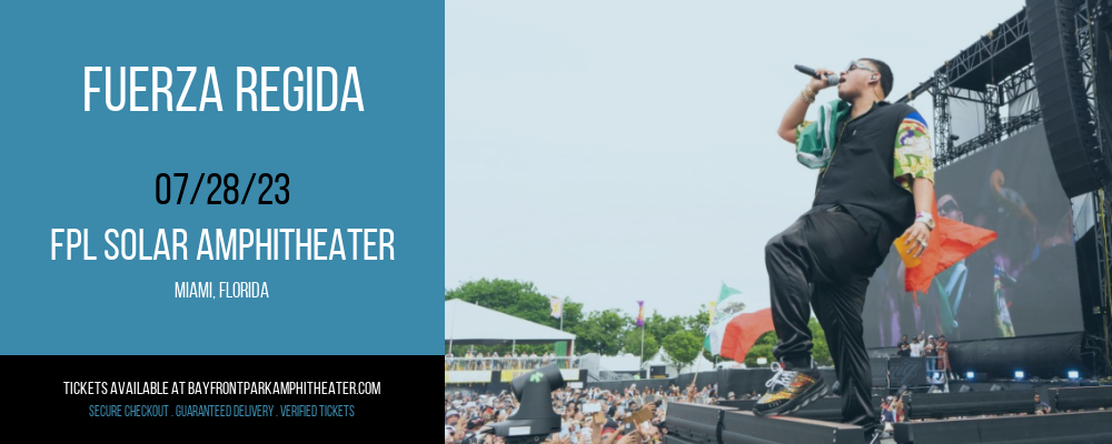 Fuerza Regida at Bayfront Park Amphitheater tickets Fuerza Regida at Bayfront Park Amphitheater